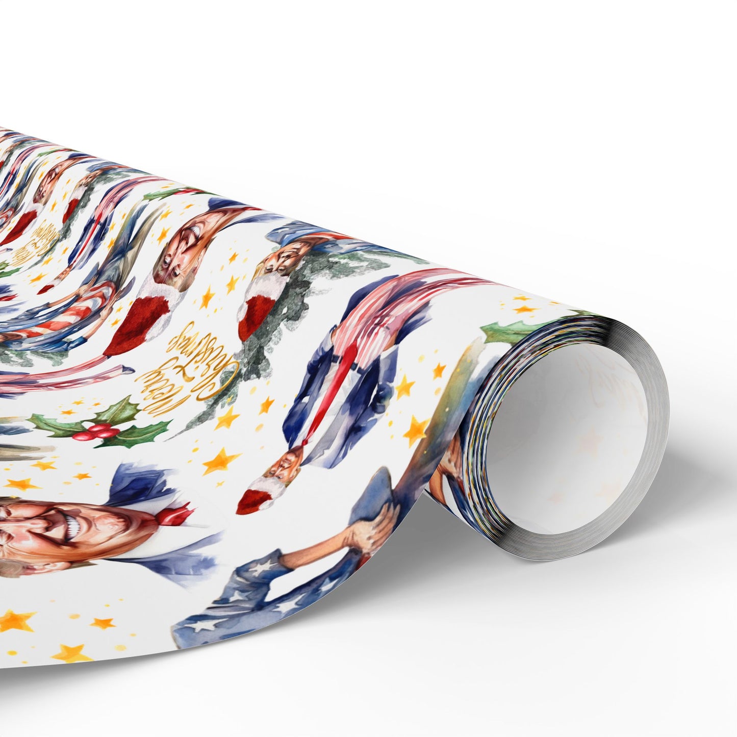 President Donald Wrapping Paper, President Gift Wrap for Christmas, President Unique Holiday Wrapping Paper, Santa Donald Wrapping