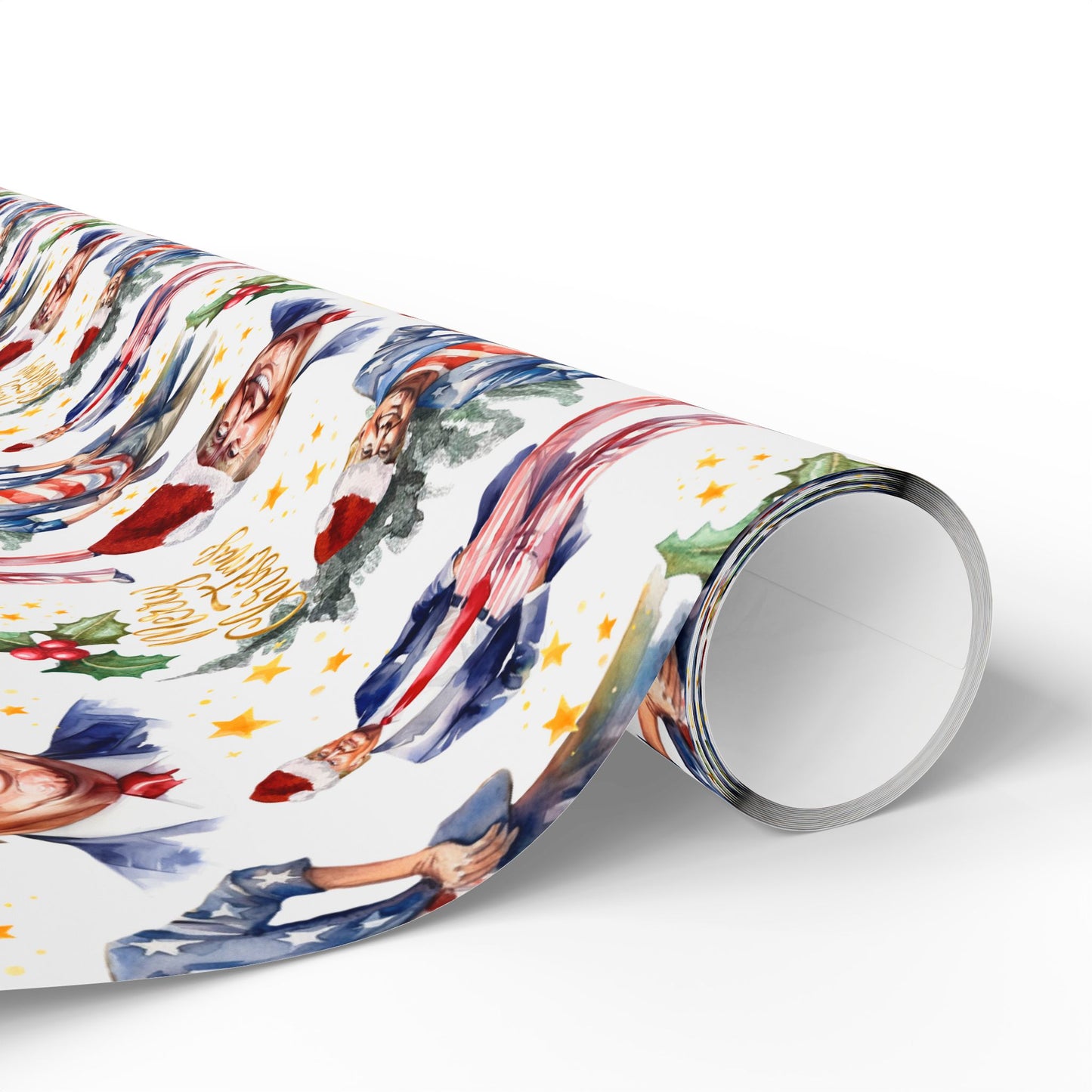 President Donald Wrapping Paper, President Gift Wrap for Christmas, President Unique Holiday Wrapping Paper, Santa Donald Wrapping