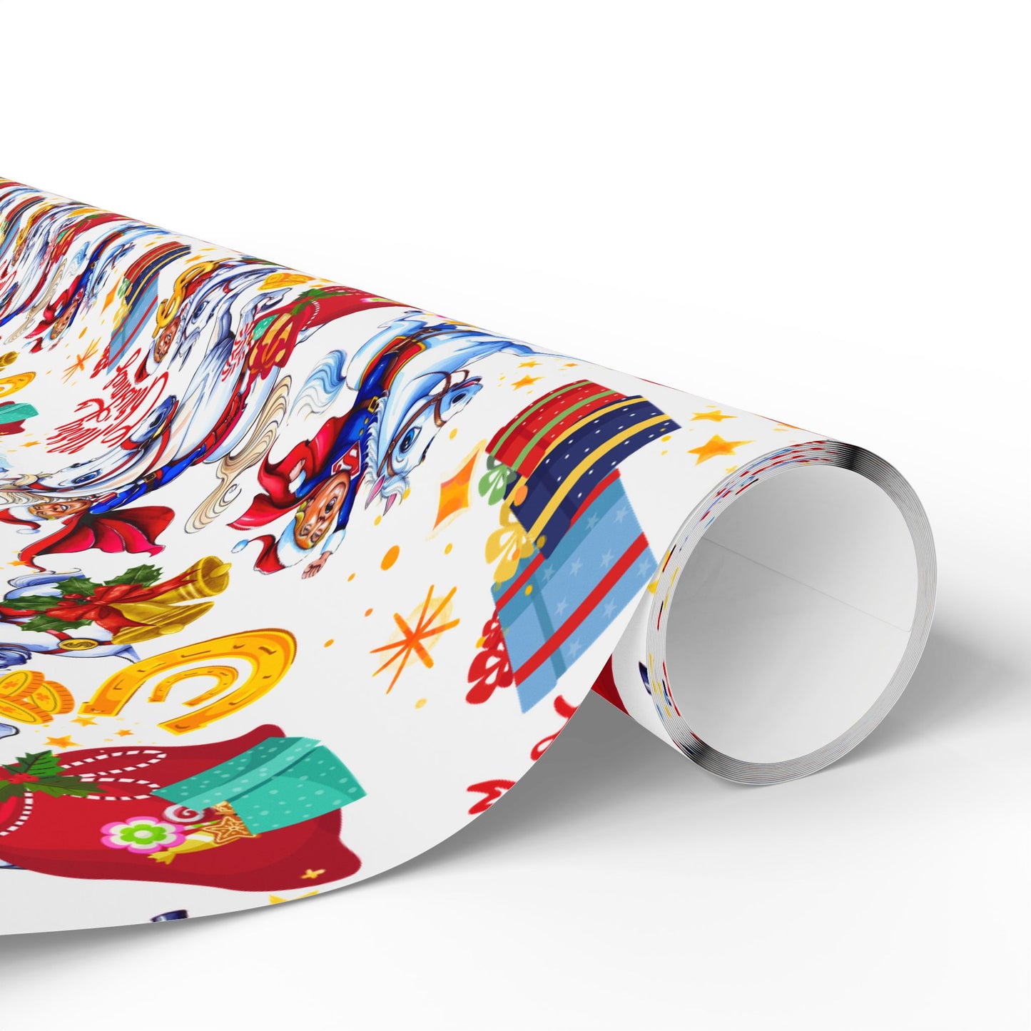 President Donald Christmas Horse Wrapping Paper, Festive Super President Gift Wrap for Christmas, President Donald 2025 Gifts