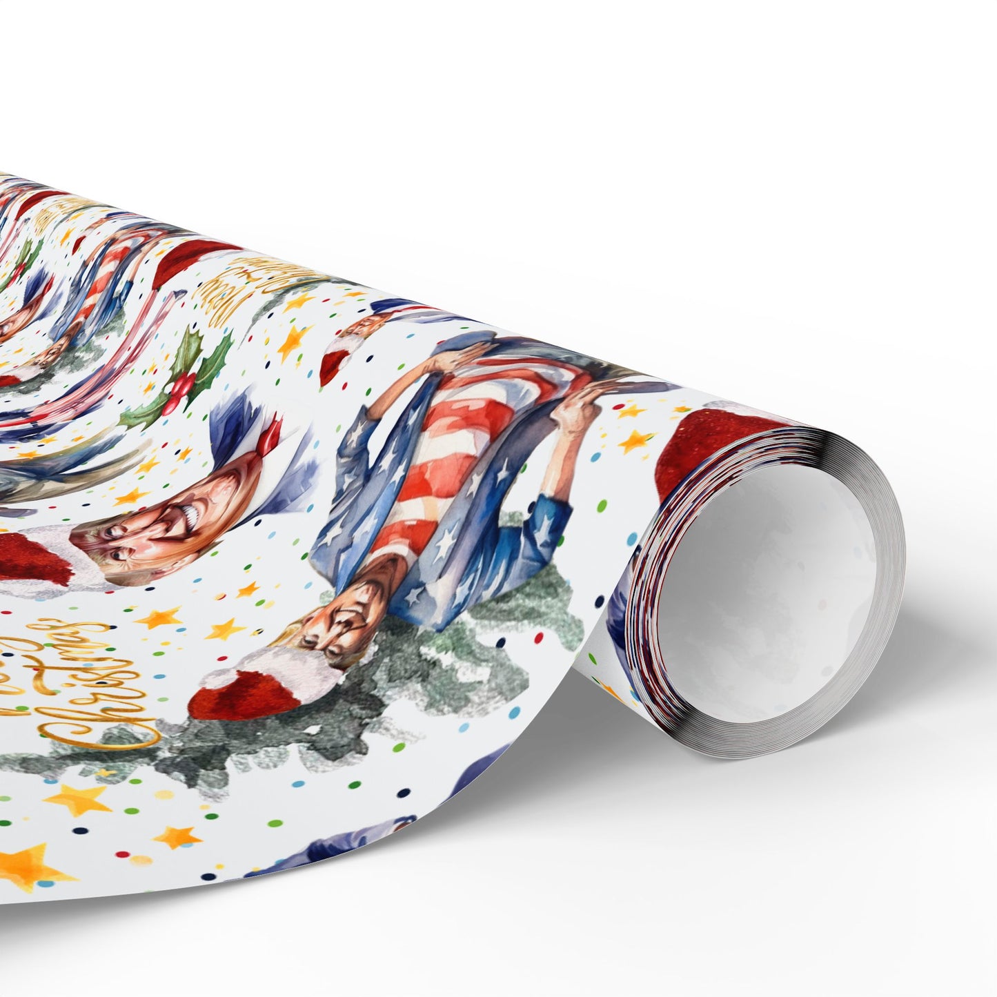 President Donald Wrapping Paper Roll, President Gift Wrap for Christmas, President Unique Holiday Wrapping Paper, Santa Donald Wrap