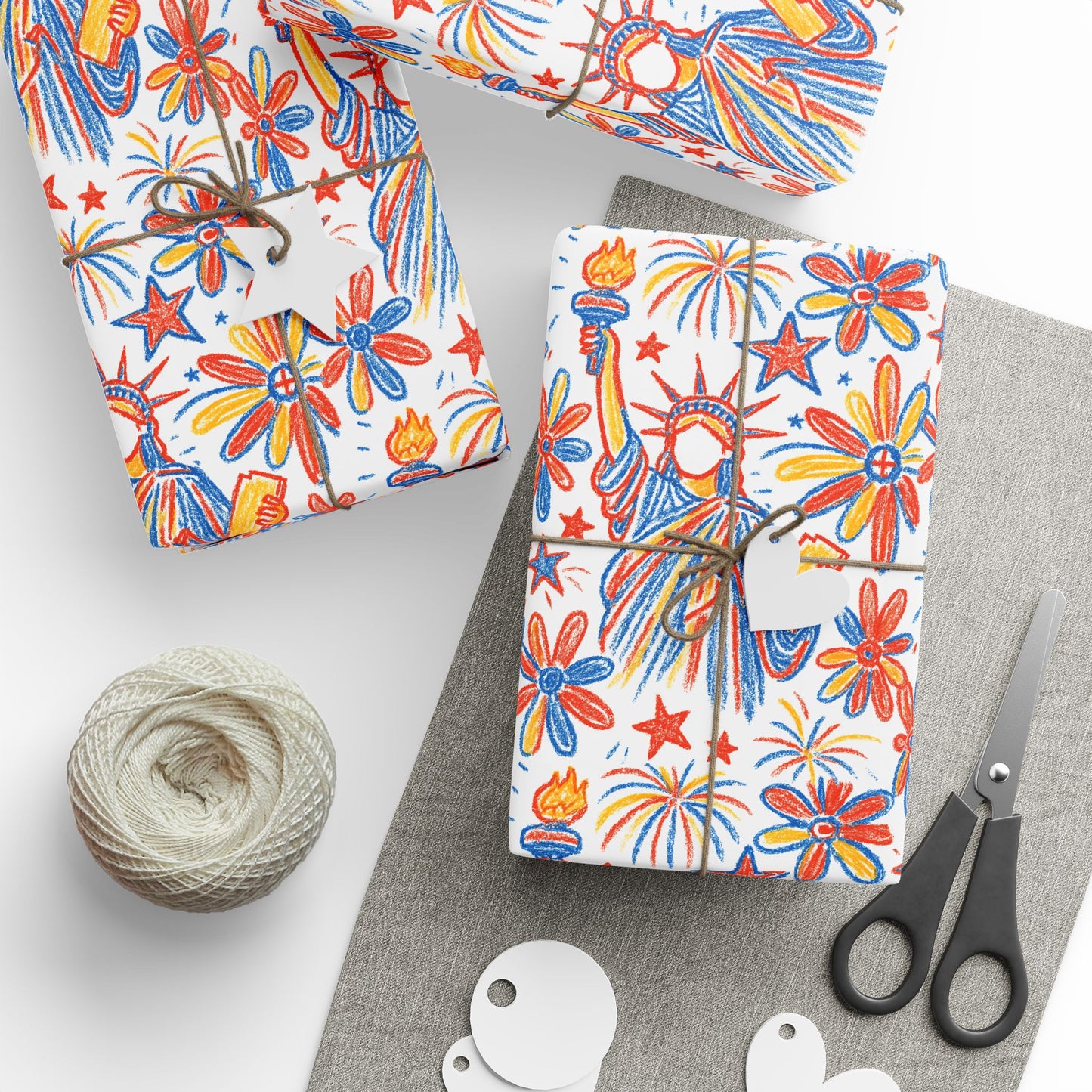 Statue of Liberty America Wrapping Paper, Patriotic Gift Wrap, Patriotic Holidays, Patriotic Parties, America Eco-Friendly