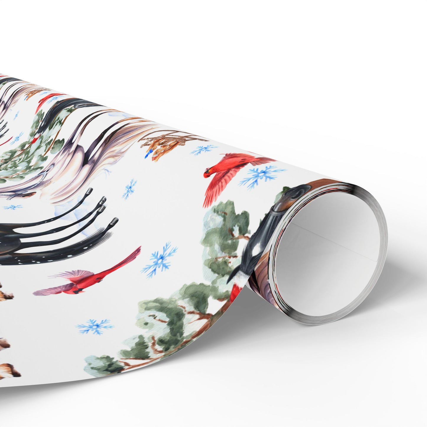 Horse Christmas Wrapping Paper Roll, Horse Santa Wrapping Paper, Christmas Stallion Wrapping Paper Roll