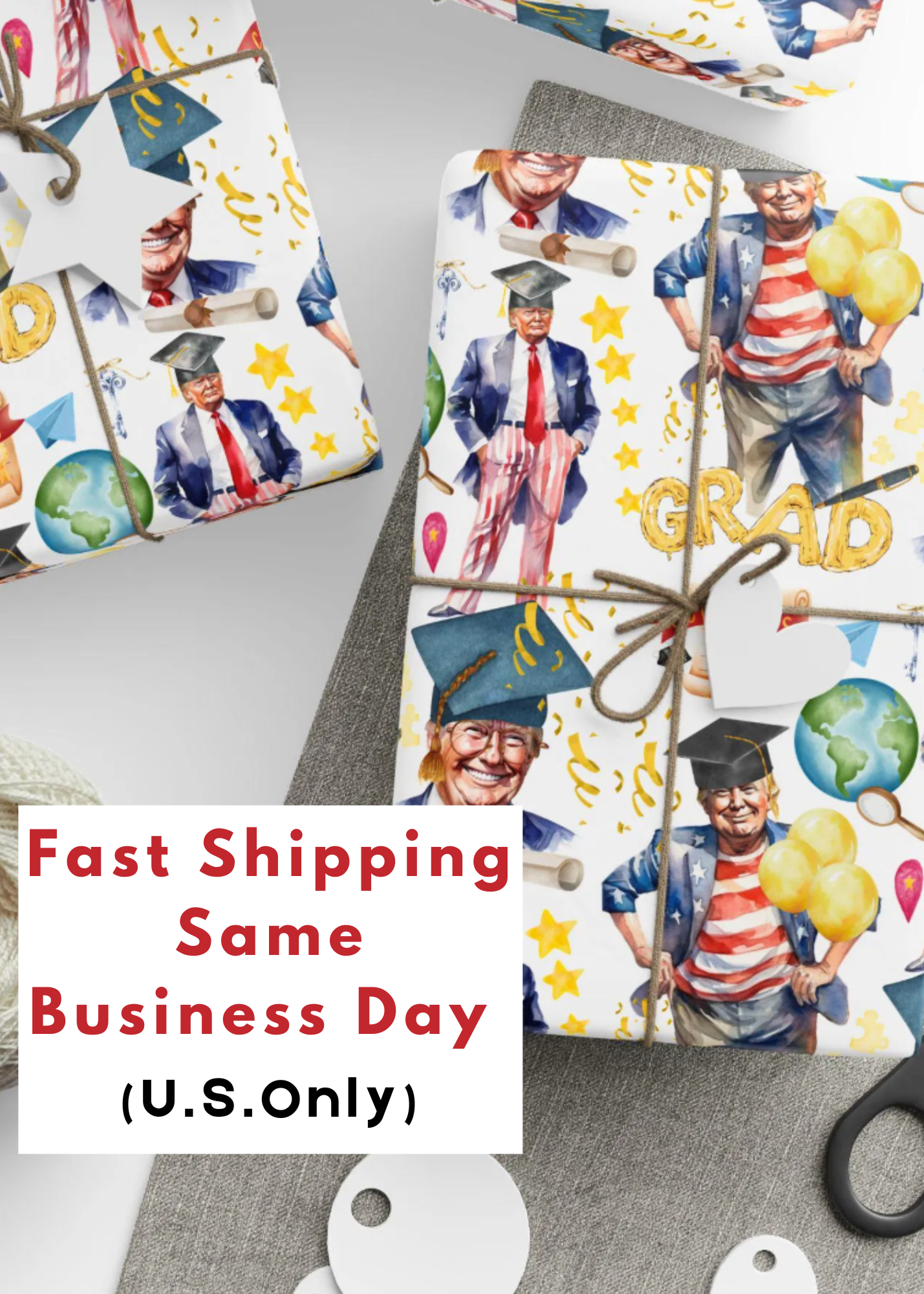 President Graduation Wrapping Paper Roll