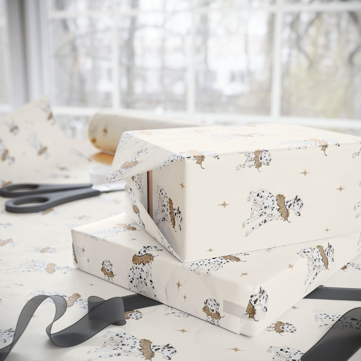 Dalmatian Dog Gift Wrapping Paper, Dog Lover Gift Wrapping Paper Roll, Dog Wrapping Paper Roll