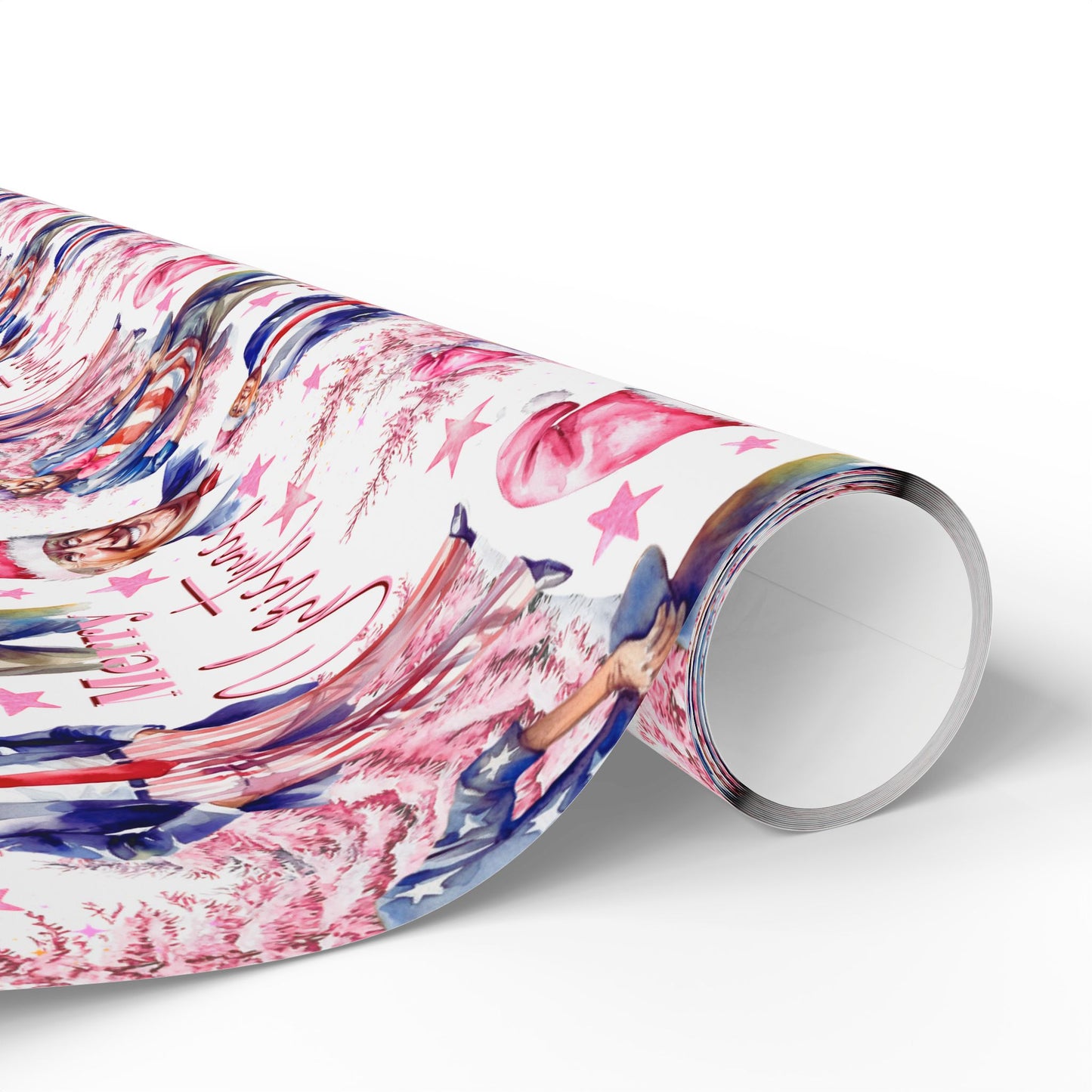 President Donald Pink Christmas Wrapping Paper Roll, President Gift Wrap, President Unique Holiday Wrapping Paper, Pink Santa Donald Wrapping