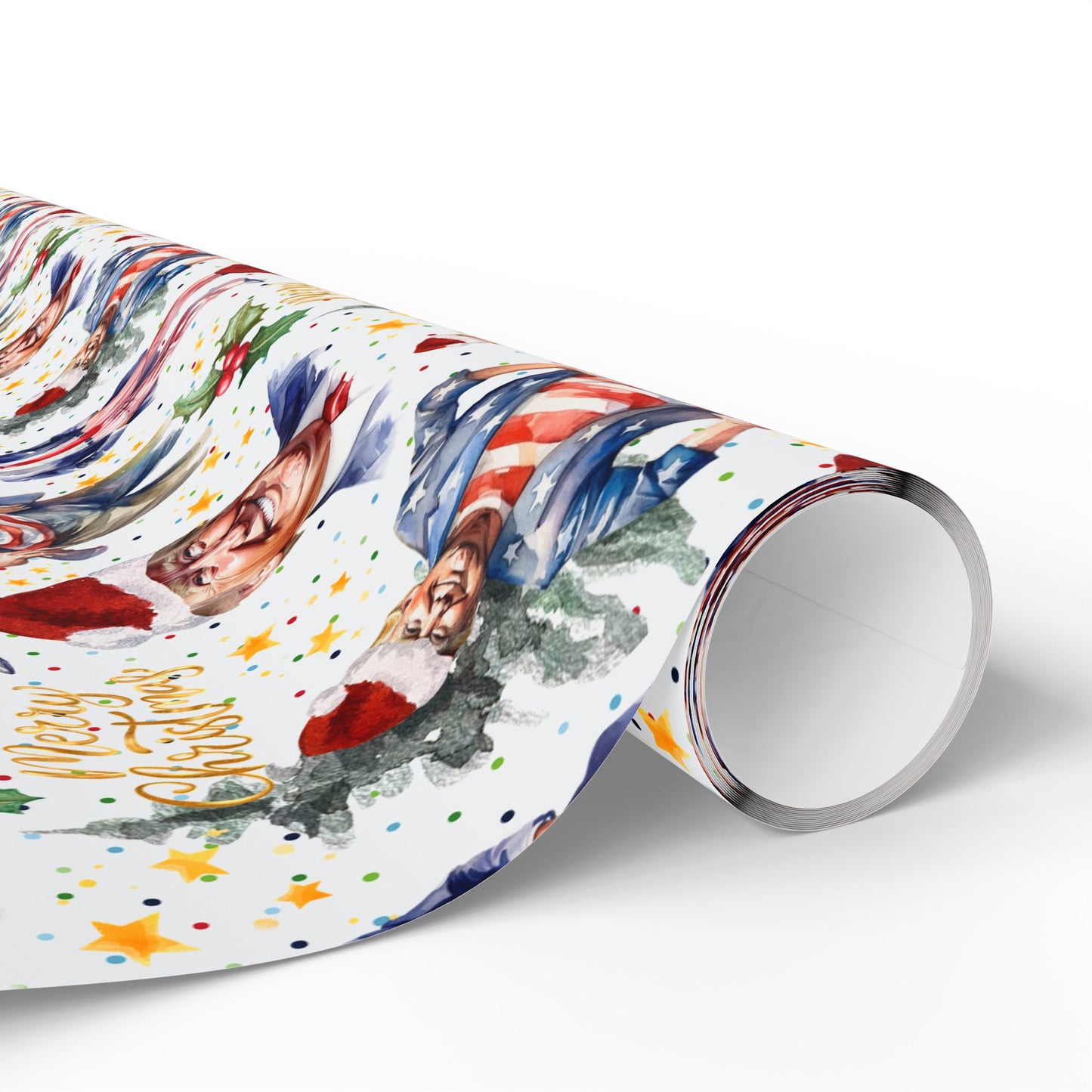 President Donald Wrapping Paper Roll, President Gift Wrap for Christmas, President Unique Holiday Wrapping Paper, Santa Donald Wrap