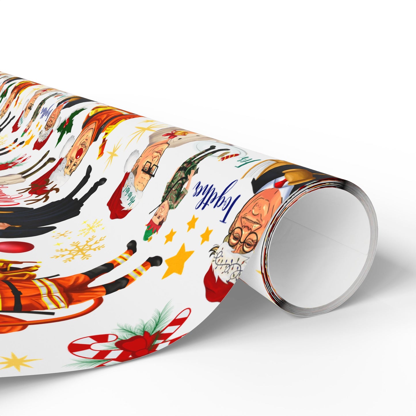 World Leaders Christmas Wrapping Paper Roll, World Presidents Gift Wrap for Christmas, Funny Presidents Christmas Party Decor