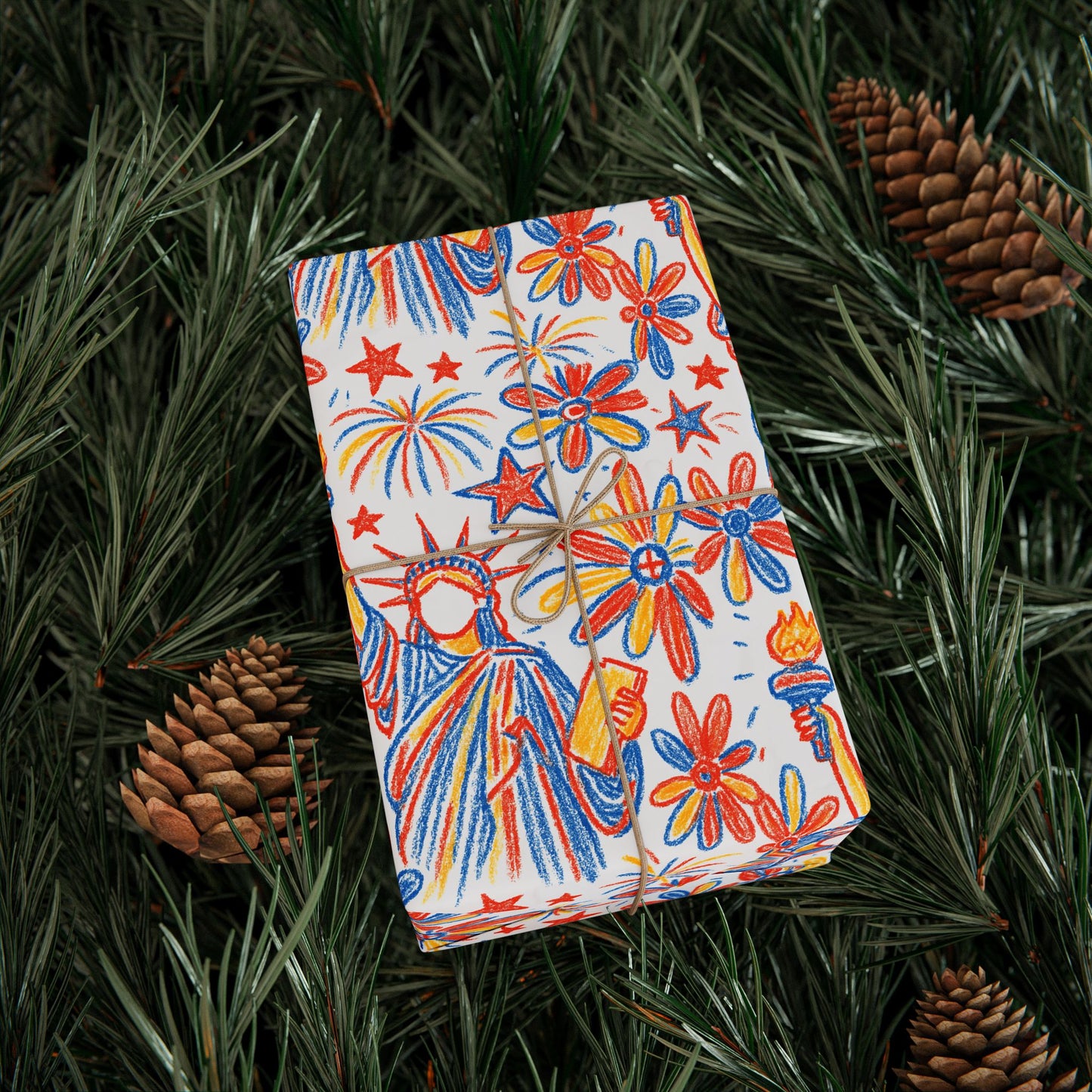 Statue of Liberty America Wrapping Paper, Patriotic Gift Wrap, Patriotic Holidays, Patriotic Parties, America Eco-Friendly