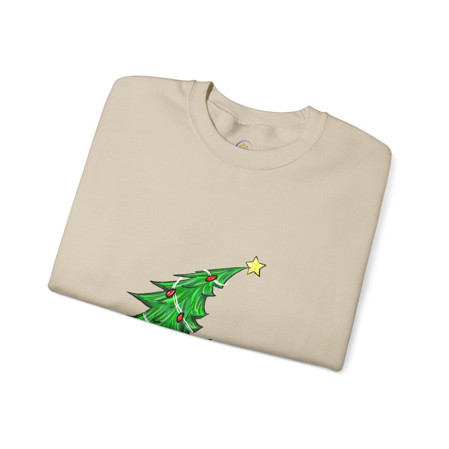 Holiday Cheer Christmas Sweatshirt with Tree Design