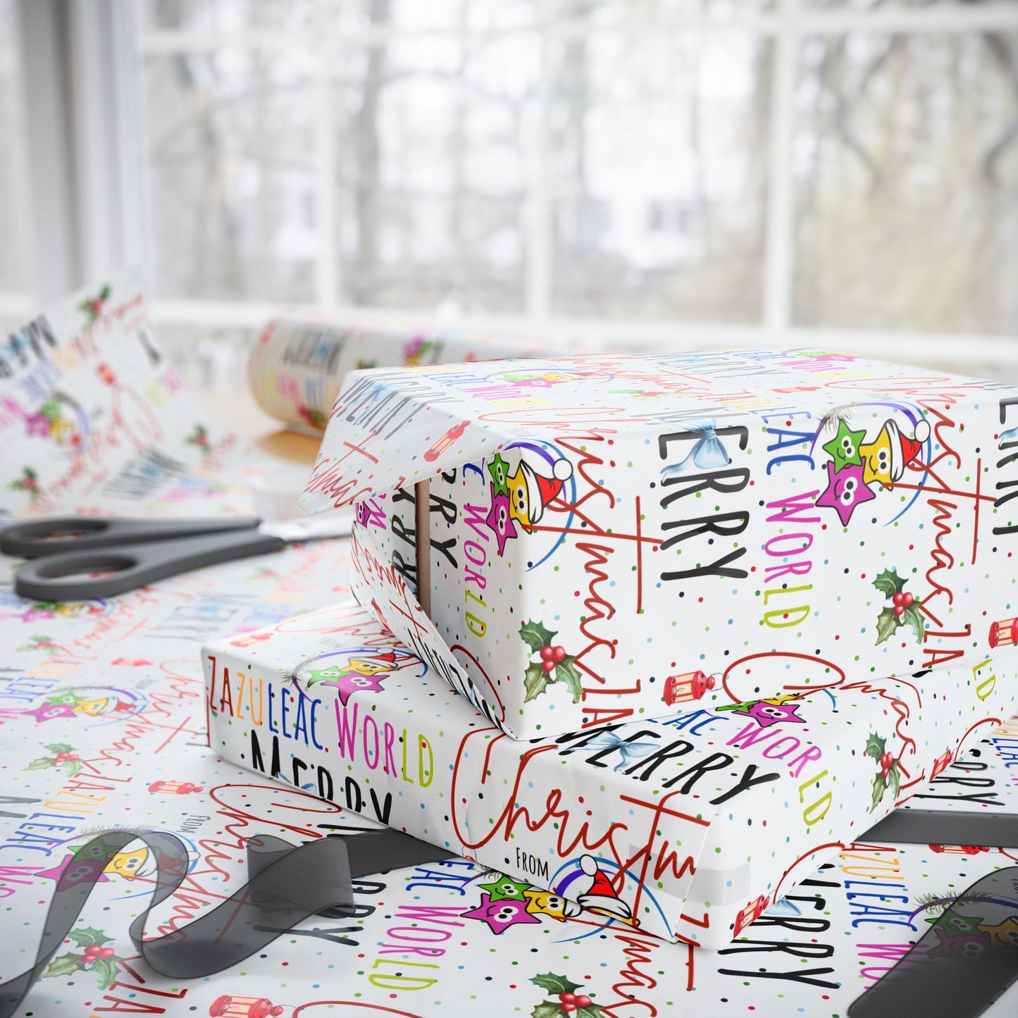 Zazuleac World Signature Christmas Wrapping Paper