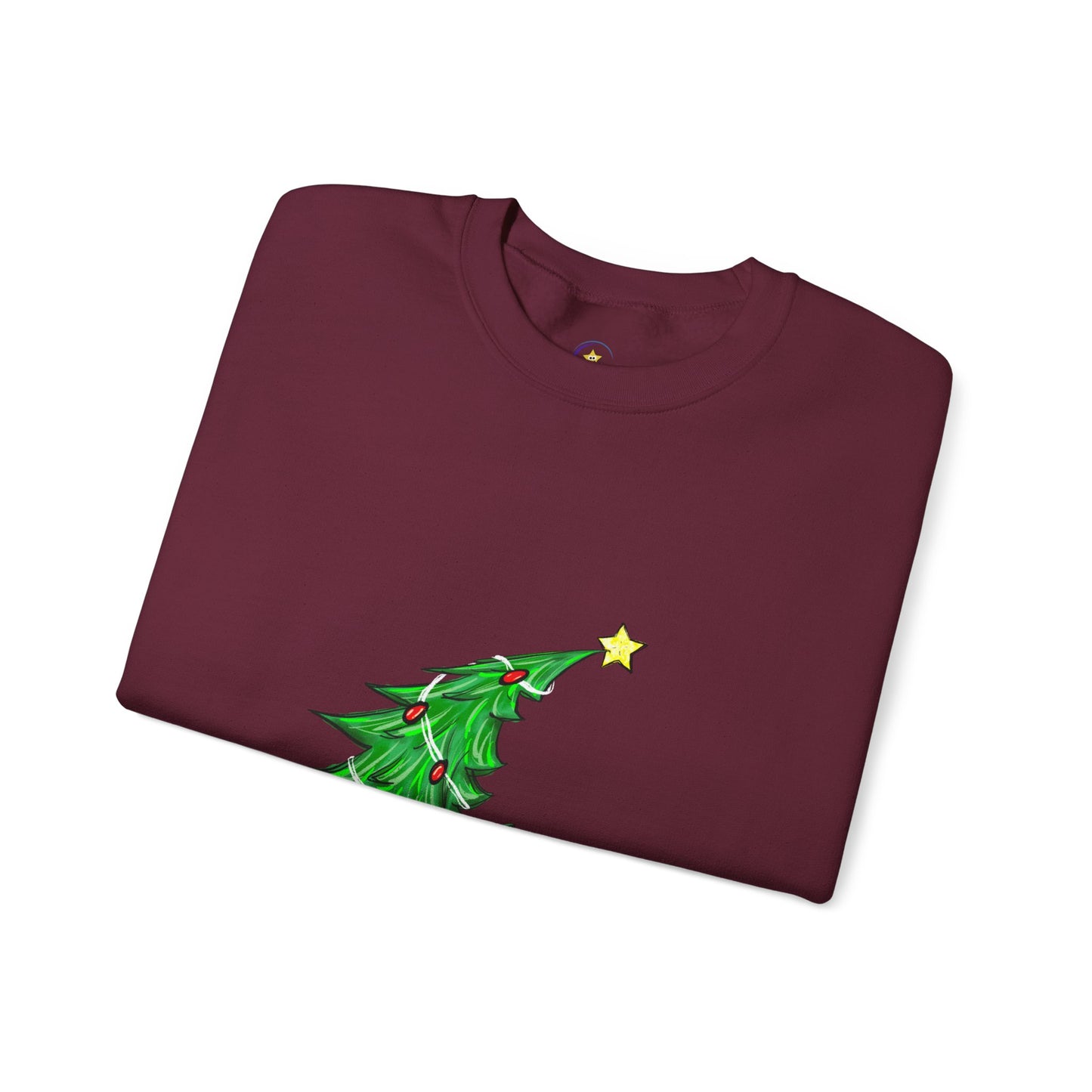 Holiday Cheer Christmas Sweatshirt with Tree Design