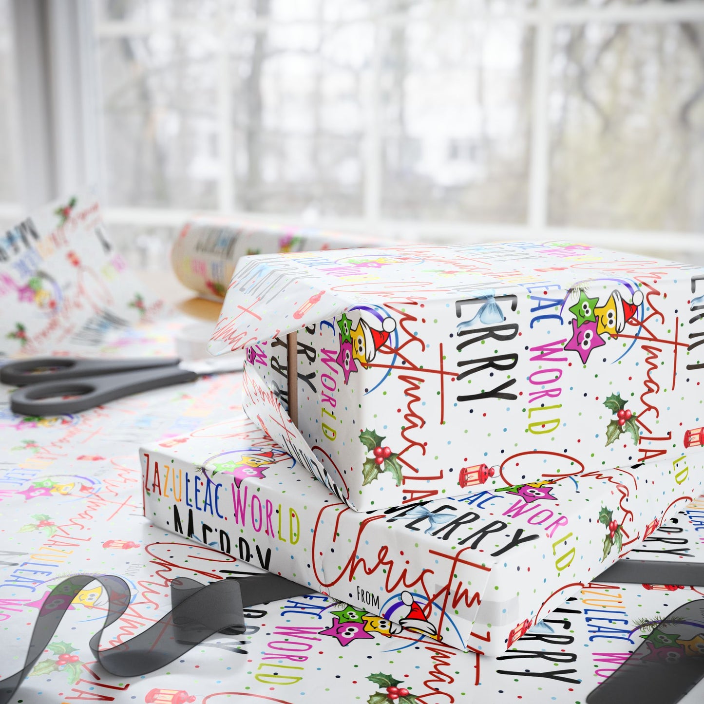 Zazuleac World Signature Christmas Wrapping Paper