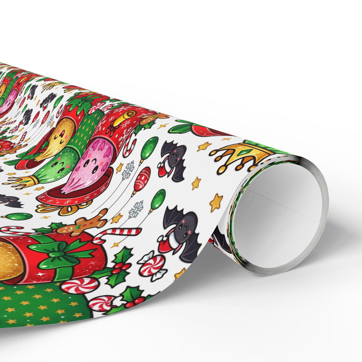 Christmas Dumplings Wrapping Paper | Holiday Dumplings Gift Wrap, Size 30x72 inch roll