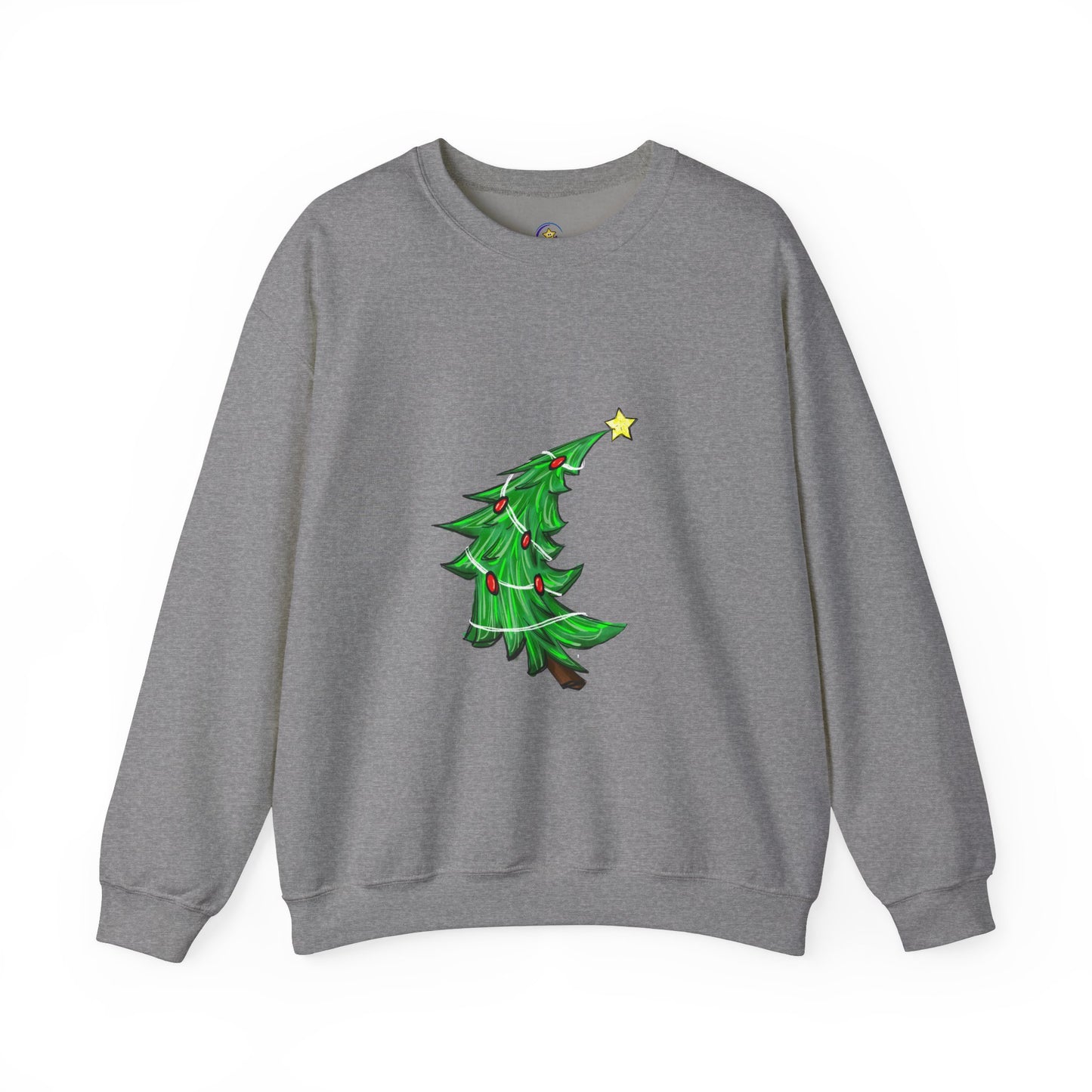 Holiday Cheer Christmas Sweatshirt with Tree Design