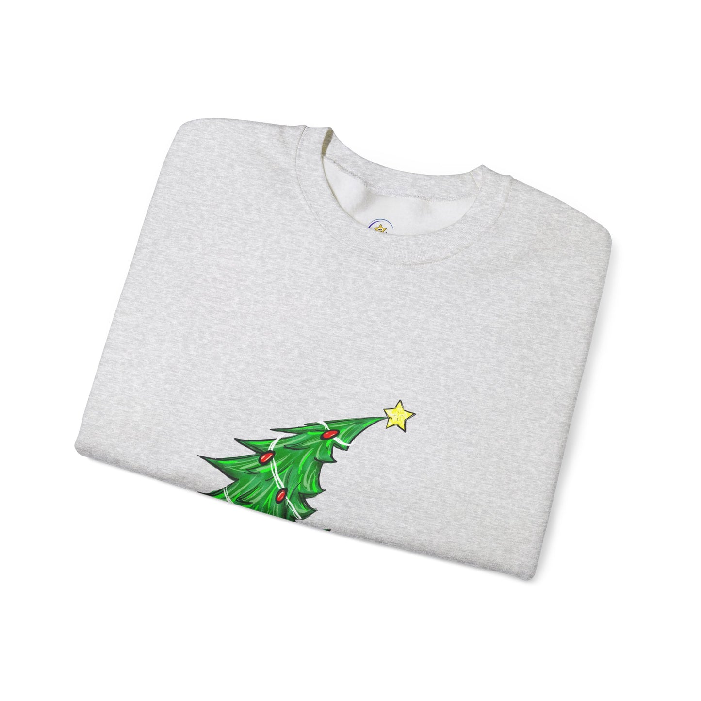 Holiday Cheer Christmas Sweatshirt with Tree Design