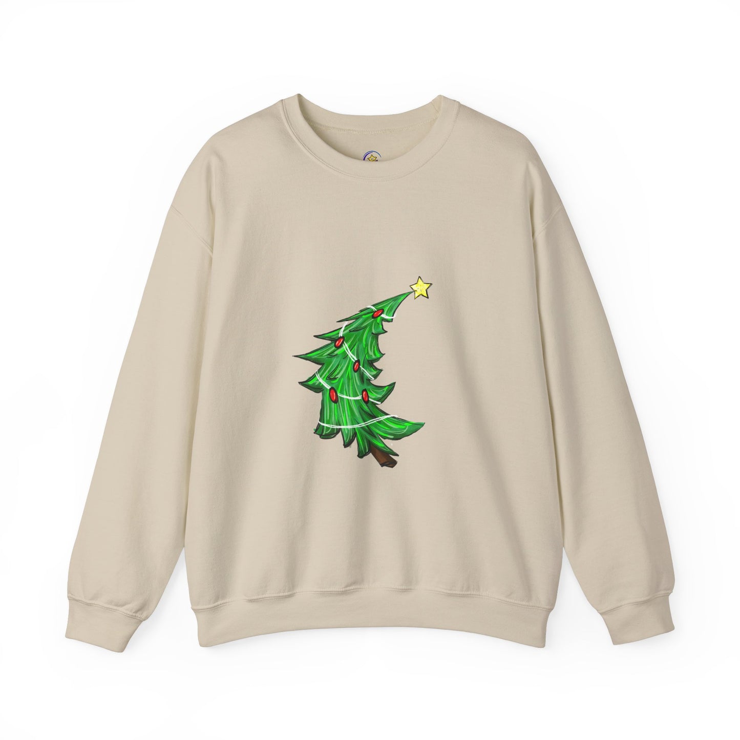 Holiday Cheer Christmas Sweatshirt with Tree Design