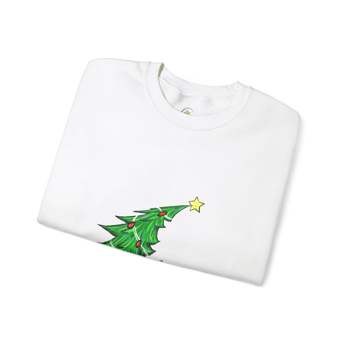 Holiday Cheer Christmas Sweatshirt with Tree Design