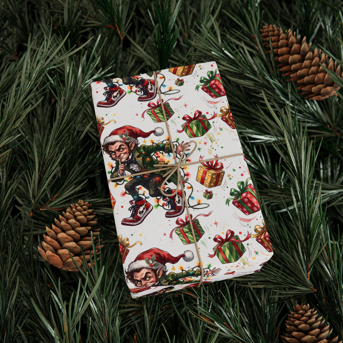 Tip Toeing Rumpelstiltskin Wrapping Paper Roll | Rumpelstiltskin Christmas Wrap Paper | Size 30' x 72" Inches