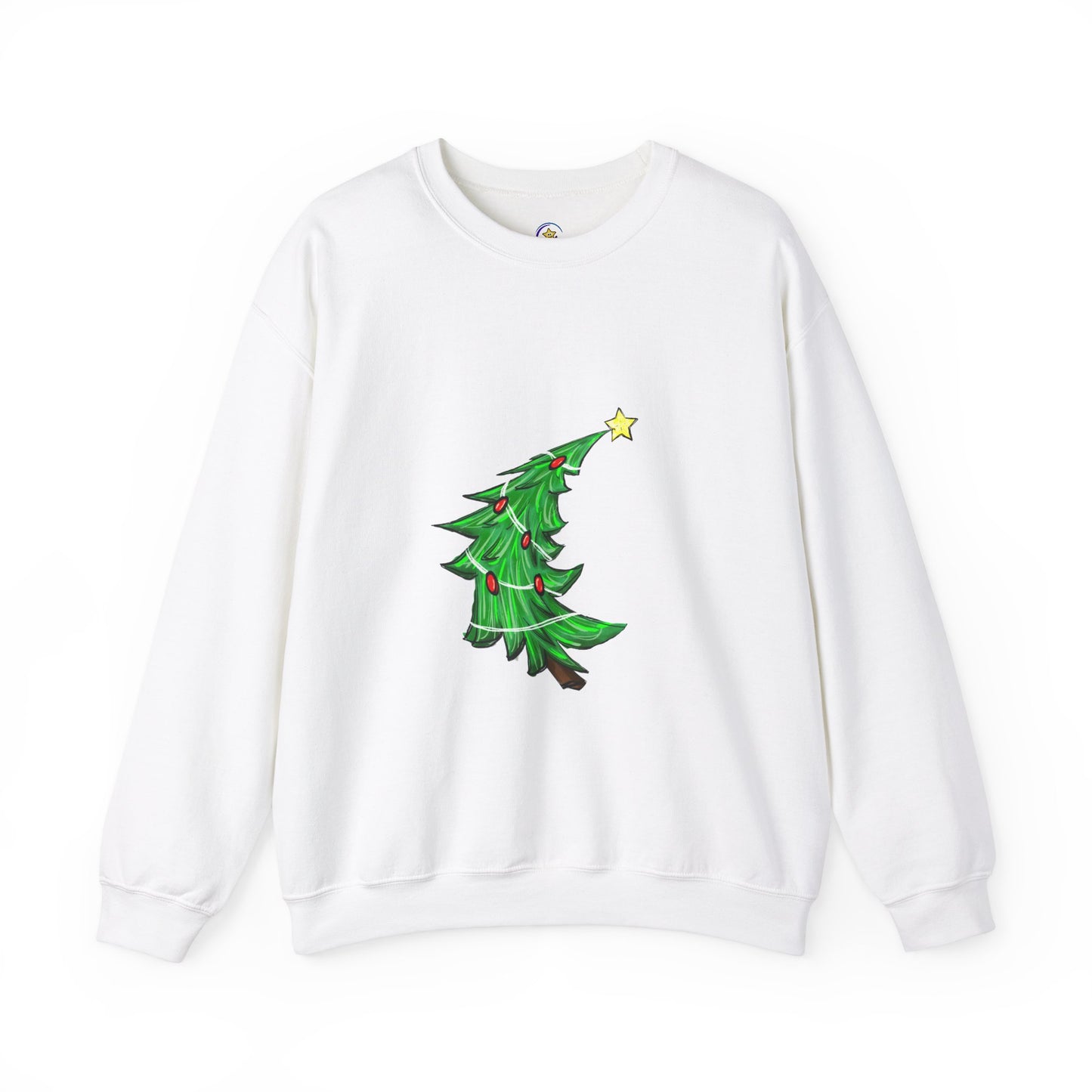 Holiday Cheer Christmas Sweatshirt with Tree Design