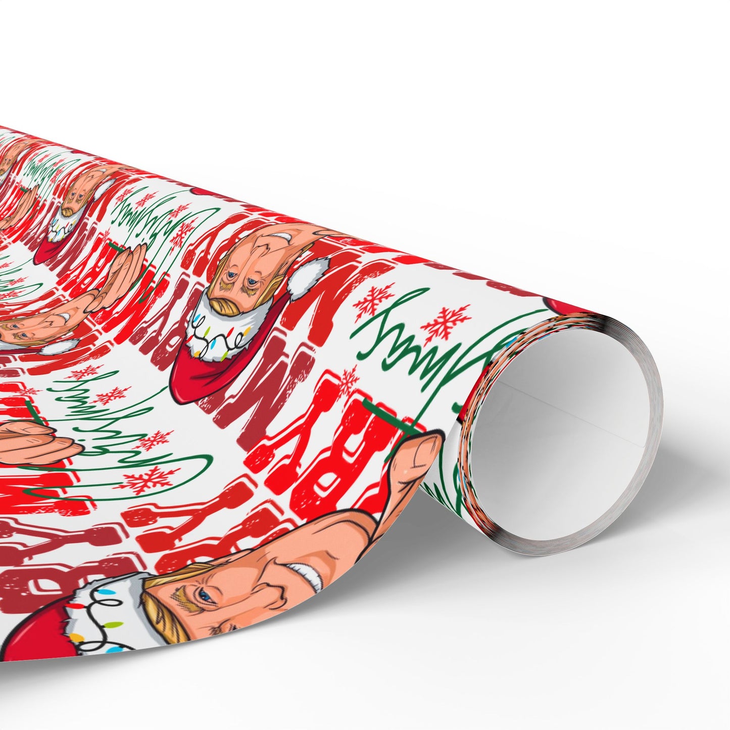 President Donald Pointing Finger Christmas Wrapping Paper Roll, President of USA Wrapping Paper, President 2025 Gift Paper